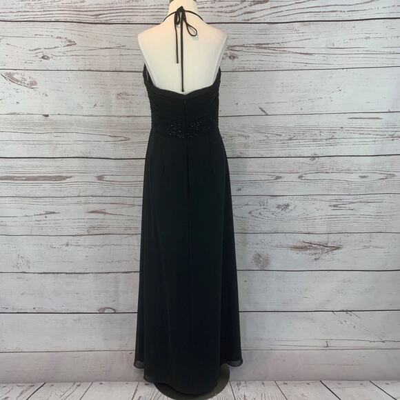 D’Zage long formal beaded waist halter strapless - Picture 4 of 7